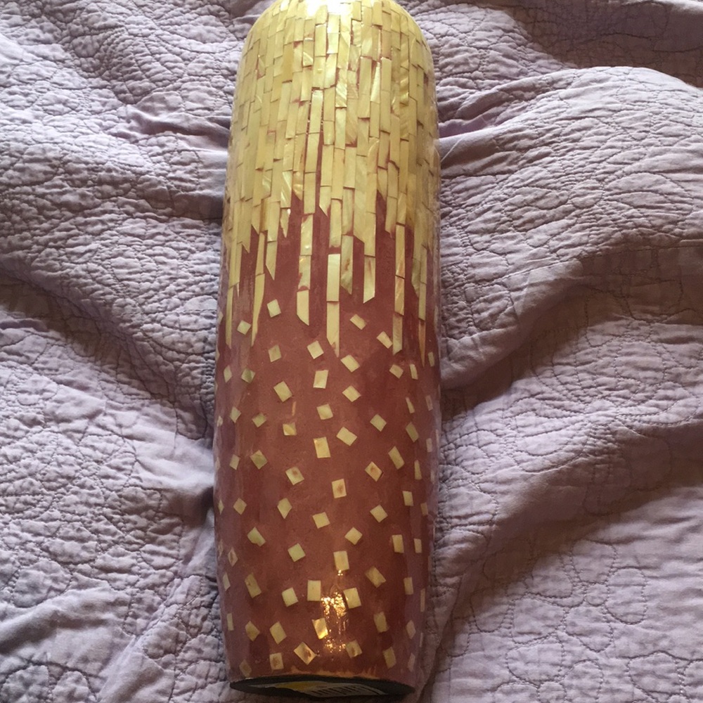Pink silver vase